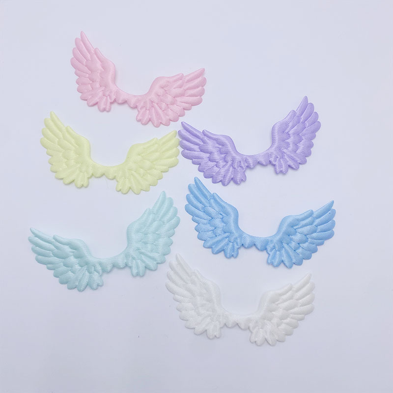 Ultrasonic Fabric Embossed Satin Angel Wings DIY Decorative Cake Clothing Bar Toy Accessories