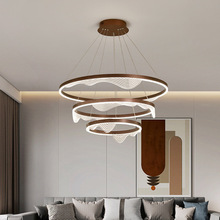 新款智能客厅吊灯大气圆环形现代简约餐厅灯书房卧室灯具led创意