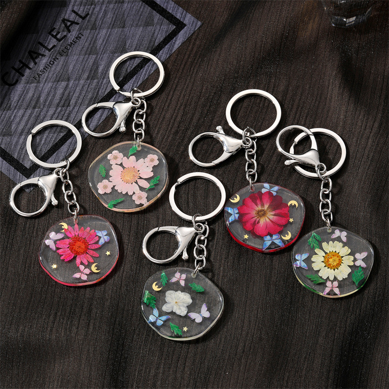 Portachiavi In Resina Smerigliata Con Fiocco – Accessorio Colorato 7,5x4,5 Cm – Regalo Unisex Per Chiavi, Borse E Zaini