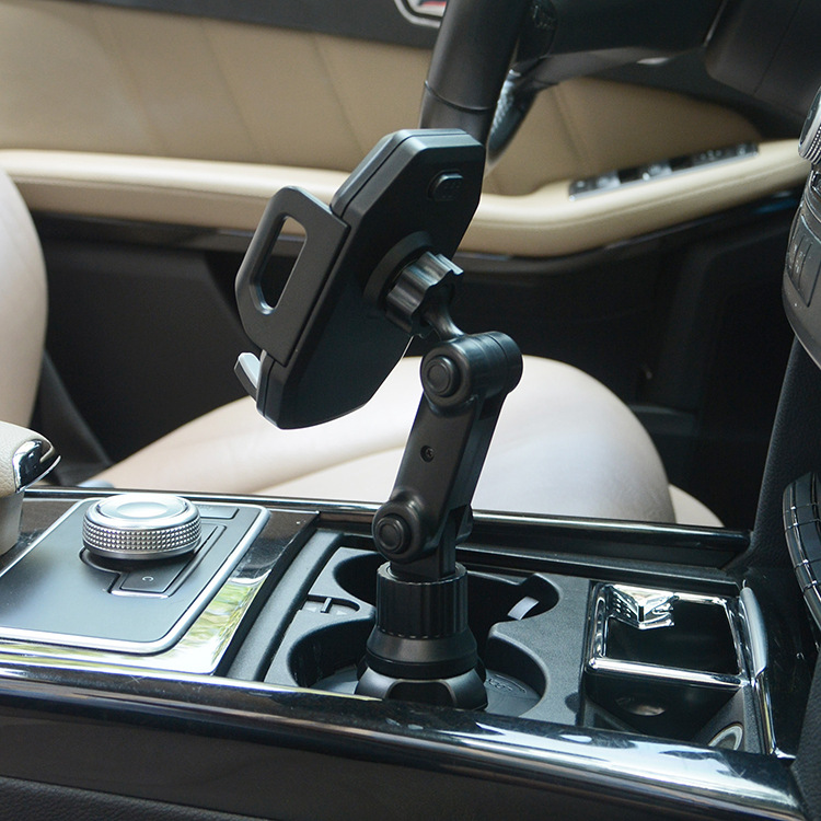 Cross-border Amazon car water cup holder mobile phone holder car folding bending rotating universal car navigation bracket