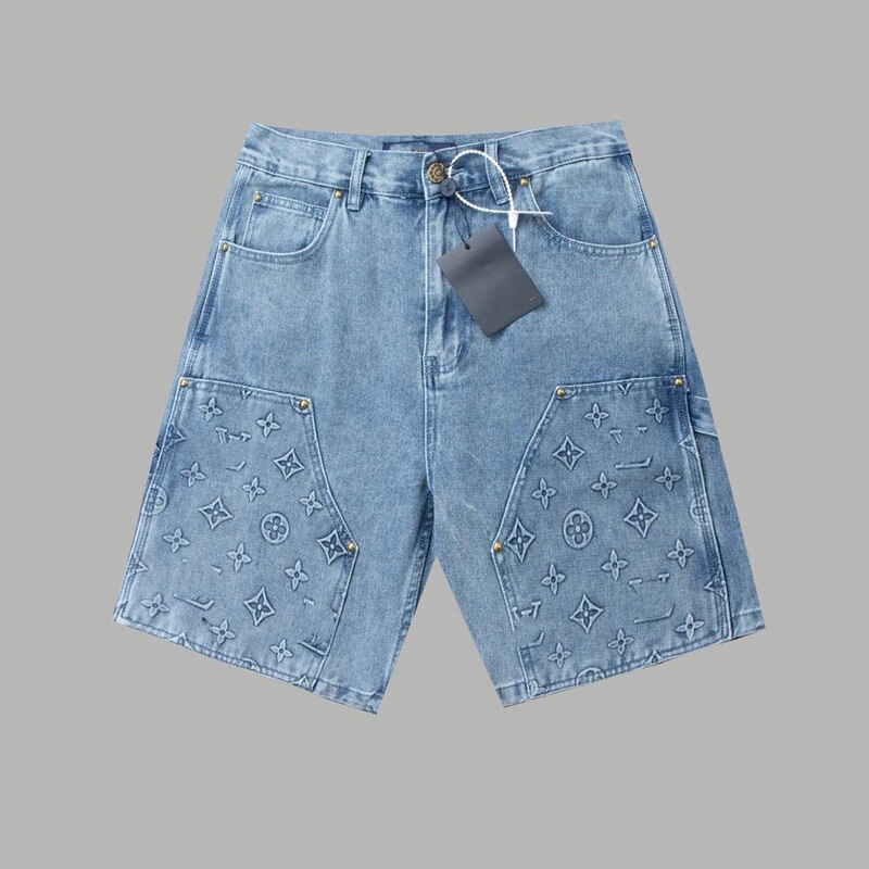 High-Quality Original Lv 26Ss Spring/Summer New Heavy-Duty Workwear Short-Sleeve Shirt, Vest, and Work Shorts Set