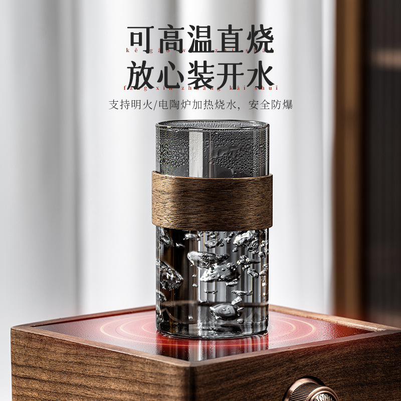 新中式耐高温玻璃喝水杯子套装家用客厅待客轻奢感泡茶具水壶|undefined