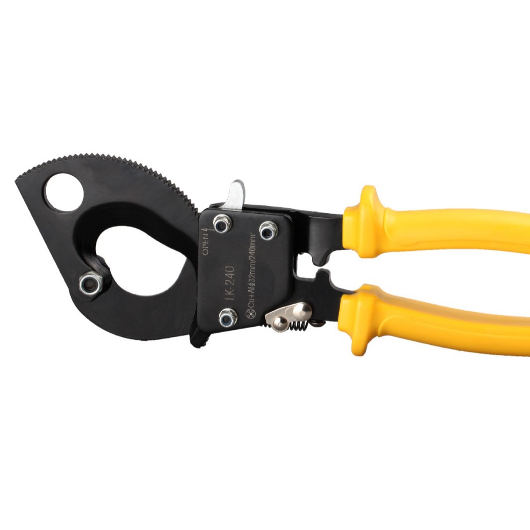 Directo de fábrica abrazadera de cable de trinquete cortador de alambre manual de cobre y aluminio cable tijeras LK-240
