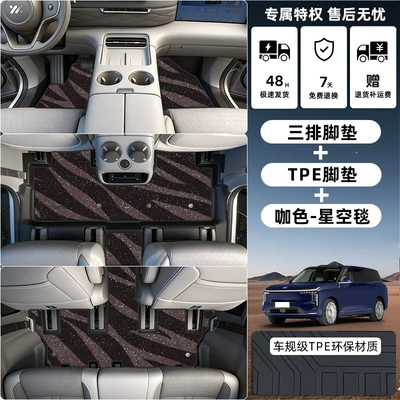 Modelə uyğun ayaqaltı: Threshold Waterproof Floor Mat Decoration - zhiji-ls9-tpe-floor-mat-upgrade-package-threshold-tpe-foot-mat-coffee-color-starry-sky-blanket