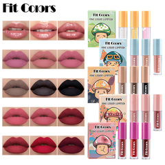 Fit Colors Lip Trio Set Spicy Moisturizing Lip Plump Serum Lip Oil Transfer-Resistant Matty Lipstick