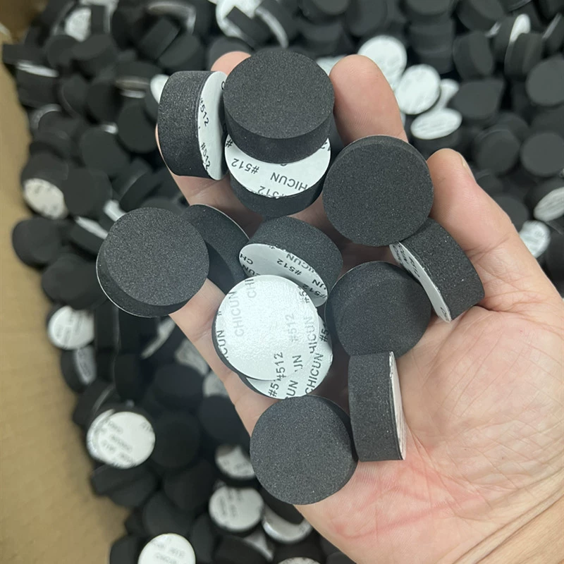 Подушечка для ног для чайного подноса из ЭВА, повышающая накладка, губчатая накладка, односторонняя клейкая самоклеящаяся круглая нескользящая резиновая накладка, накладка из пеноматериала