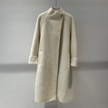 商场同款2025秋季新款羊绒羊毛优雅立领长款毛呢大衣女 5G9970051