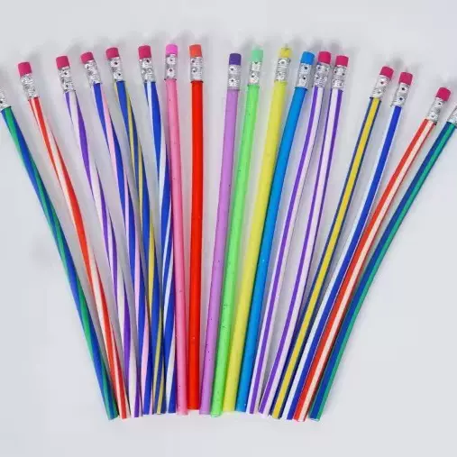 厂家批发软铅笔 儿童文具礼品公司logo印刷软铅笔