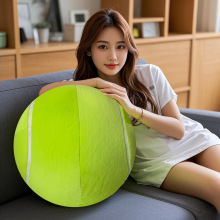 卡通大号网球抱枕圆球形状靠垫订做批发厂可定制logo图片创意沙发