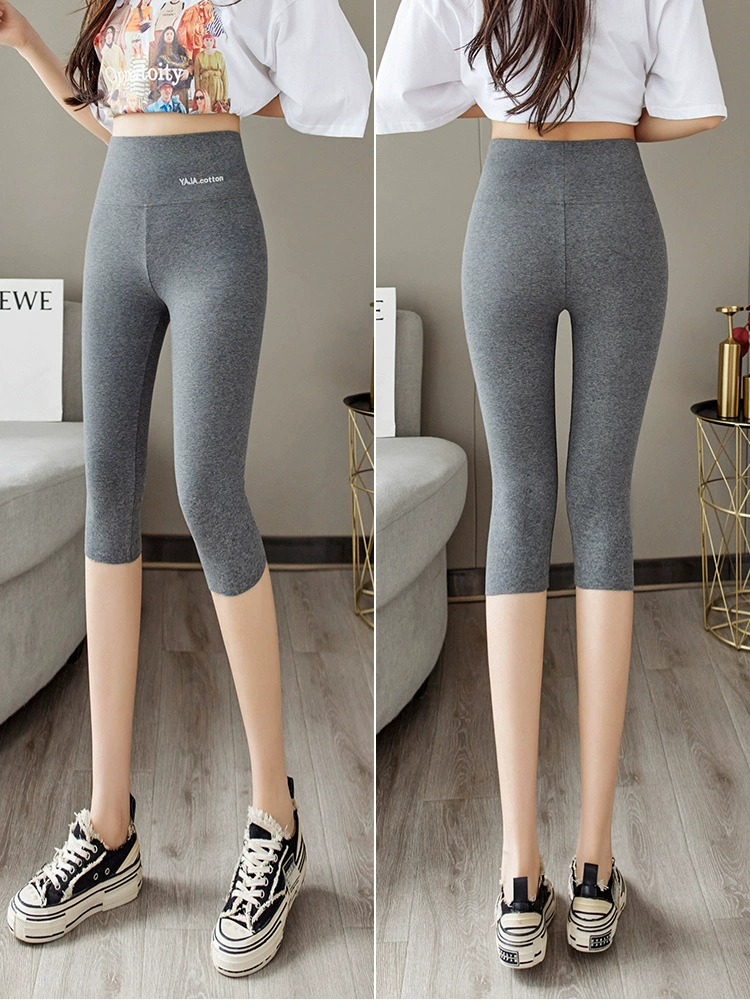 Хлопковые л leggings, тонкие брюки, высокая талия, обтягивающие, плюс размер