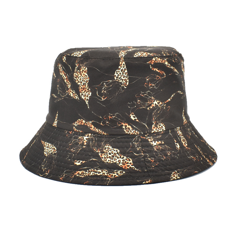 Unisex Fashion Skull Printing Wide Eaves Bucket Hat display picture 5