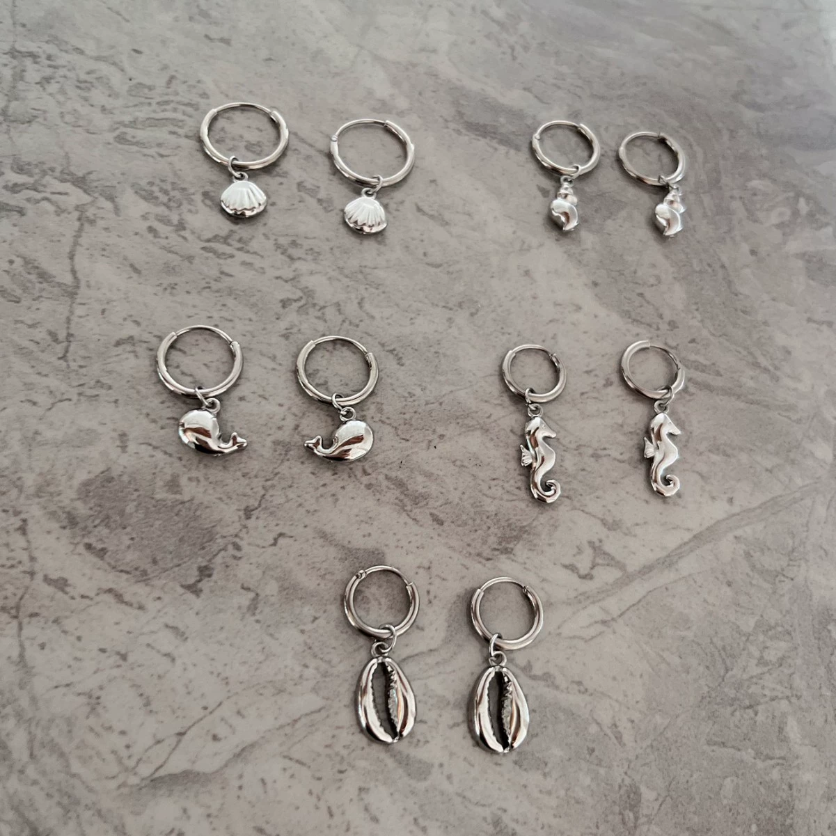 Новые серьги 316 интегрированные, морская серия, круглые серьги, DIY трендовые витые серьги с раковиной