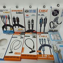 编织一拖三彩盒数显数据线包装弯头充电线吸塑盒手机挂绳冲电线盒