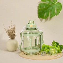 高顏值大容量運動水杯新款夏季水壺便攜塑料太空杯戶外吸管杯批發