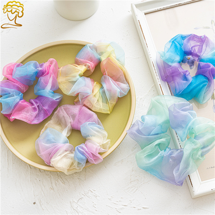 Fashion Tie-dye Color Hair Scrunchies display picture 2