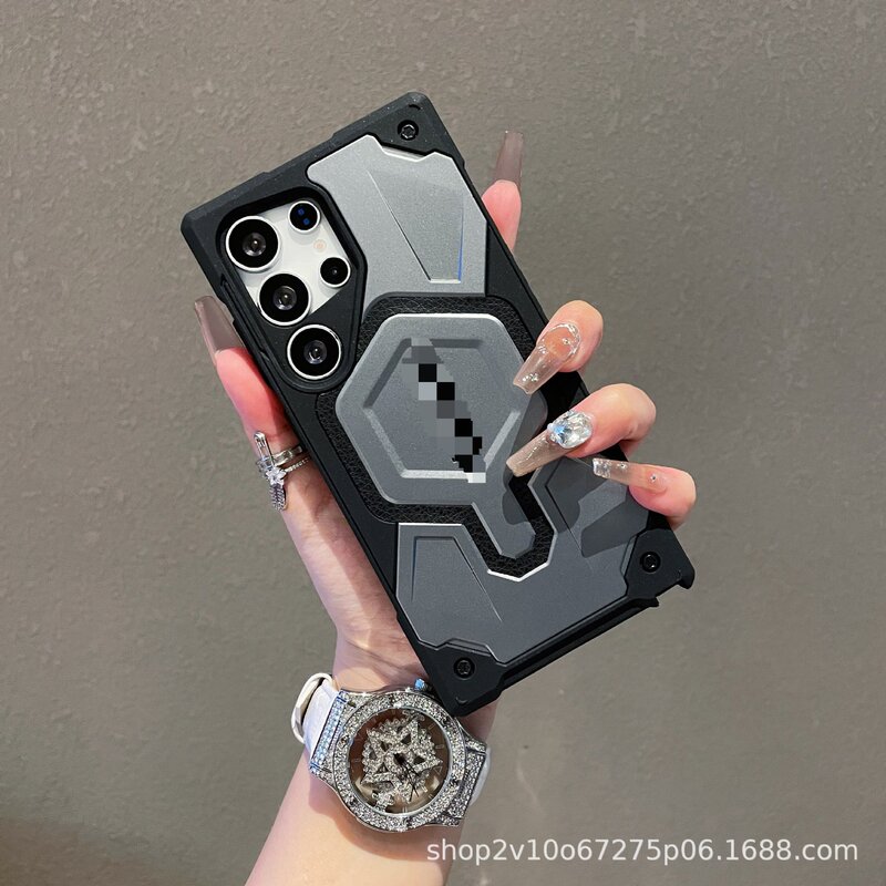 Ua Supreme g Magnetic Suction Is Suitable for Apple 13Promax Mechanical Trendy Brand Leather Texture Full Anti-Fall Mobile Phone Case iPhone 15 Ua Supreme g Magnetic Suction Is Suitable for Apple 13Promax Mechanical Trendy Brand Leather Texture Full Anti-Fall Mobile Phone Case iPhone 15