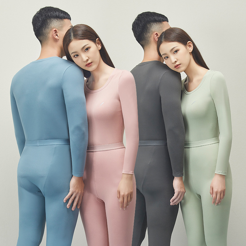 Venta al por mayor nuevo traje de ropa interior térmica de Hombre Ropa de Otoño de pareja pantalones largos traje de hombre y mujer calefacción temperatura constante terciopelo Otoño e Invierno