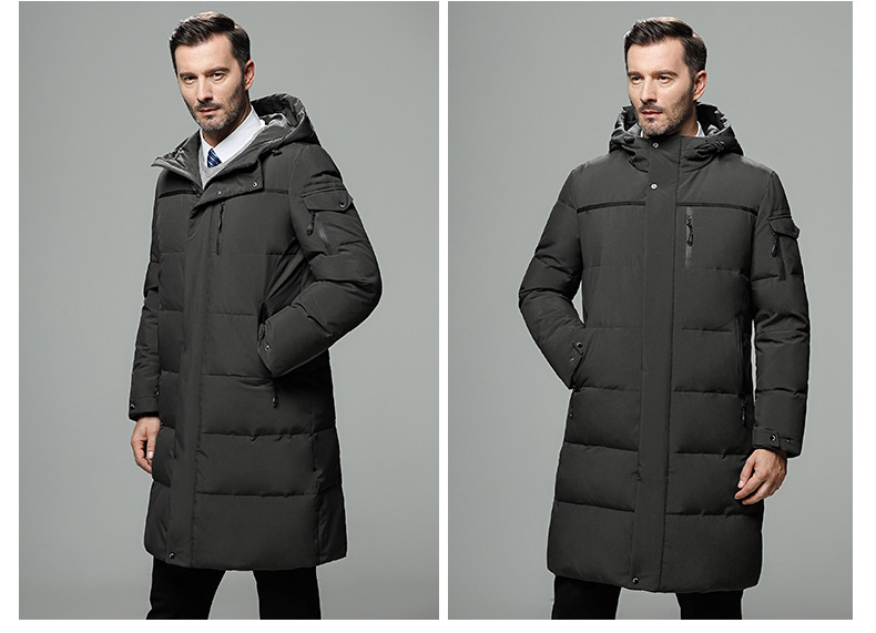 Daunenjacke für ältere Menschen mittleren Alters, dick, lang, locker und lässig, Outdoor-Herrenstil, Papas Outfit, Außen_voghion.com