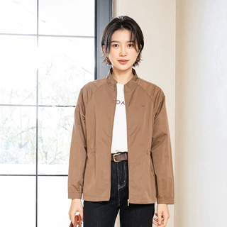 YUN韫秋季新款显瘦外套女透气宽松短款风衣立领休闲通勤百搭上衣