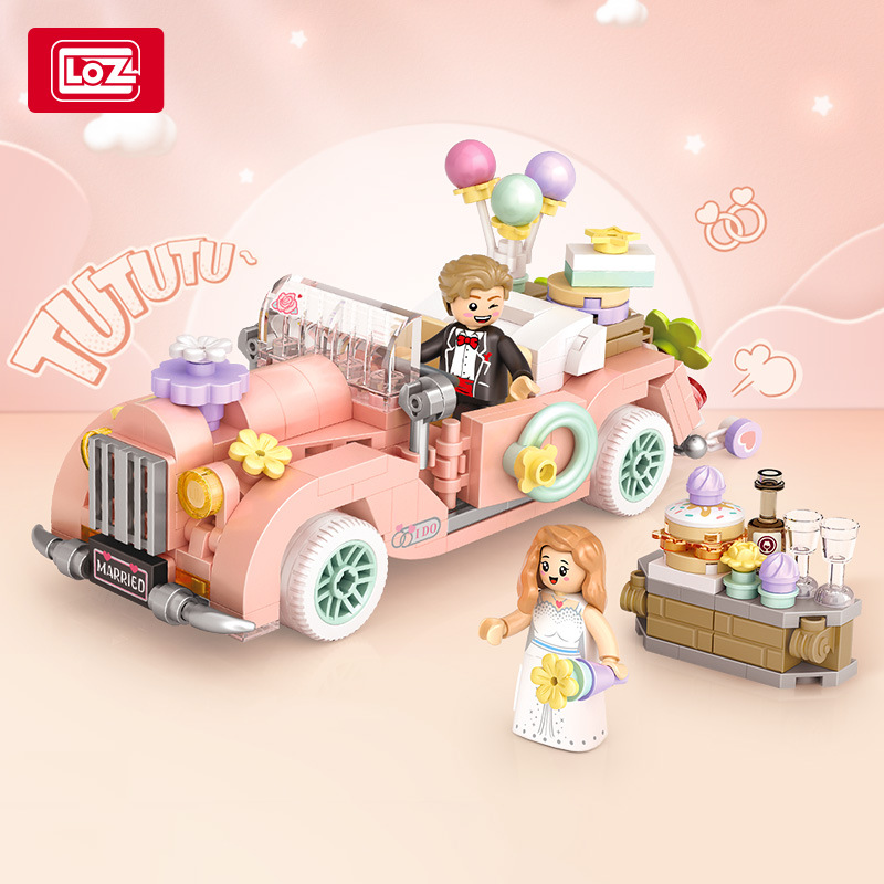 LOZ 작은 입자 건물 블록 소녀 선물 유행 플레이 메이커 자동차 모델 어린이 조립 건물 블록 국경 장난감 생일