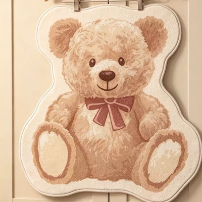 tractor imitation cashmere bedroom floor – Avtomobil döşəmə paspasları - cute-little-bear-vertical-version-4060imitation-cashmere-with-dot-plastic-bottom