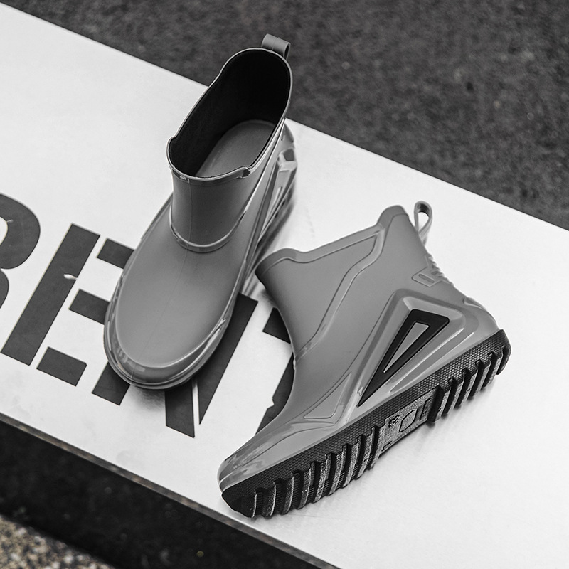 Cross-border Fashion children's rain boots men's medium and big children outdoor rain boots parent-child outdoor car wash non-slip rubber shoes