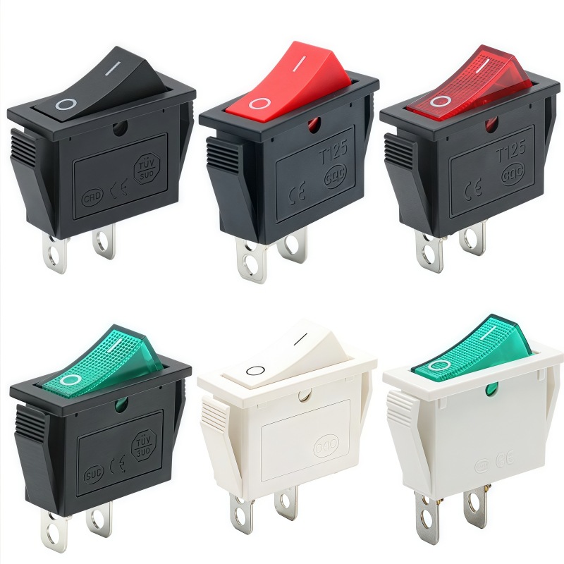 船型开关KCD3翘板开关二档2脚船形开关两档14*31电热锅电源开关