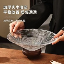 轻奢欧式家用客厅实木复古玻璃创意设计零食水果摆放盘简约水果盘