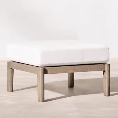 Sofá nórdico de teca al aire libre, sofá de patio al aire libre, impermeable y protector solar, sofá de ratán al aire libre, sofá de madera maciza