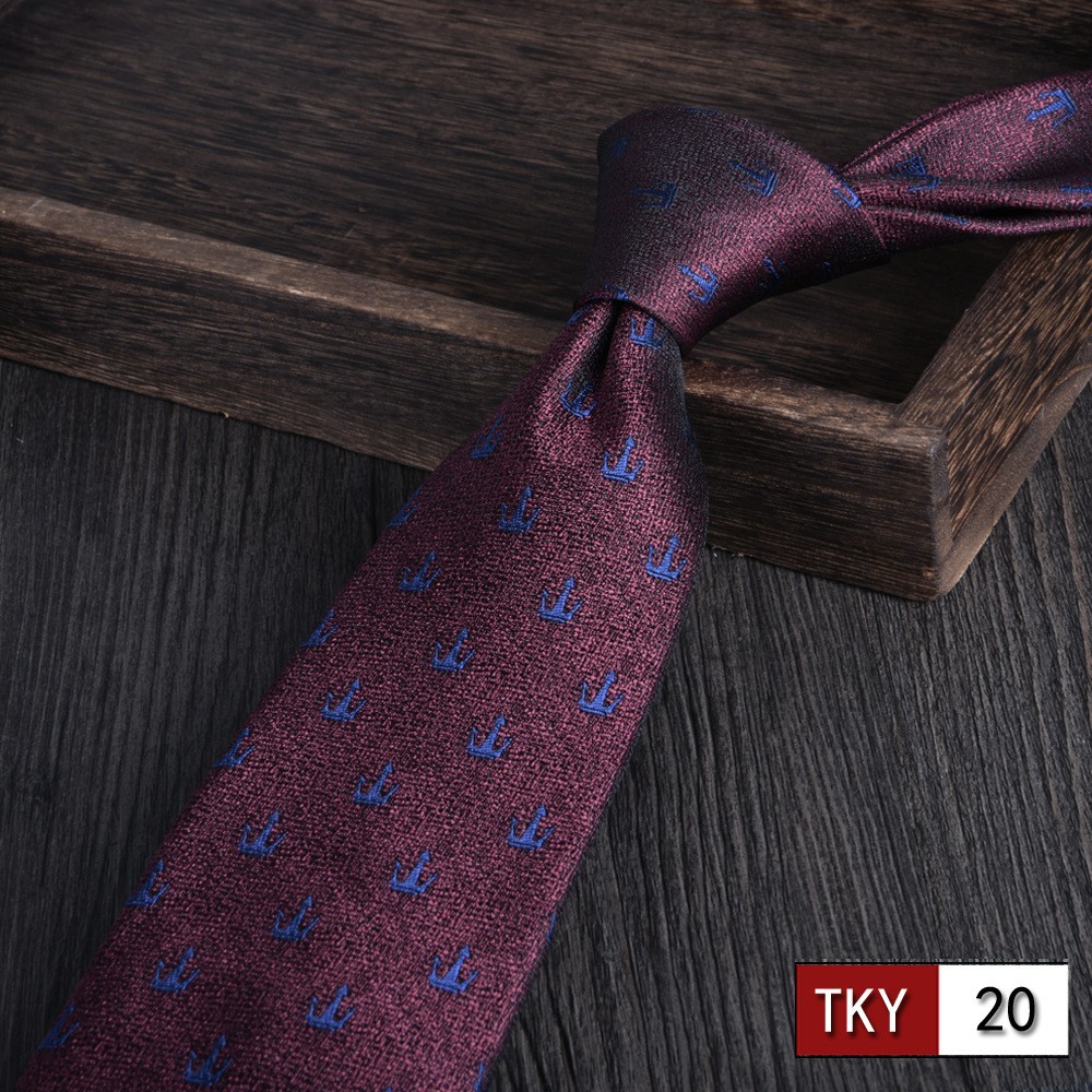 Corbata hombre vestido de negocios profesionales vino rojo novio casamiento Jacquard 8cm mano nueva tendencia spot