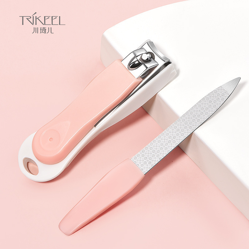 Chuanqi'Er Nail Clipper Set, 2 Sets of Nail Clippers, Double-Sided Matte Nail File with Keyhole Design, Non-Slip Manicure and Pedicure Tools Chuanqi'Er Nail Clipper Set, 2 Sets of Nail Clippers, Double-Sided Matte Nail File with Keyhole Design, Non-Slip Manicure and Pedicure Tools