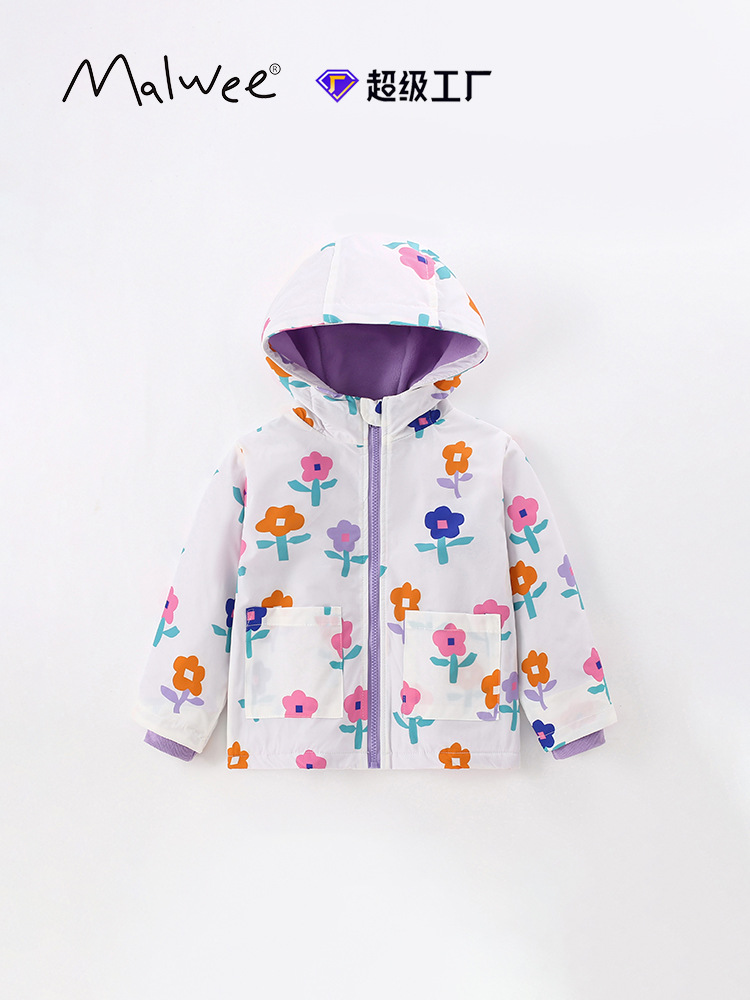 Malwee niños más abrigo de terciopelo otoño y invierno nuevo estilo europeo y americano encapuchado niñas camisa con cremallera niñas camisa superior