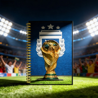 Cross-Border Amazon 2026 Usa-Canada-Mexico World Cup Commemorative Notebook Samsung Trophi Cup Football A5 Spiral Notebook