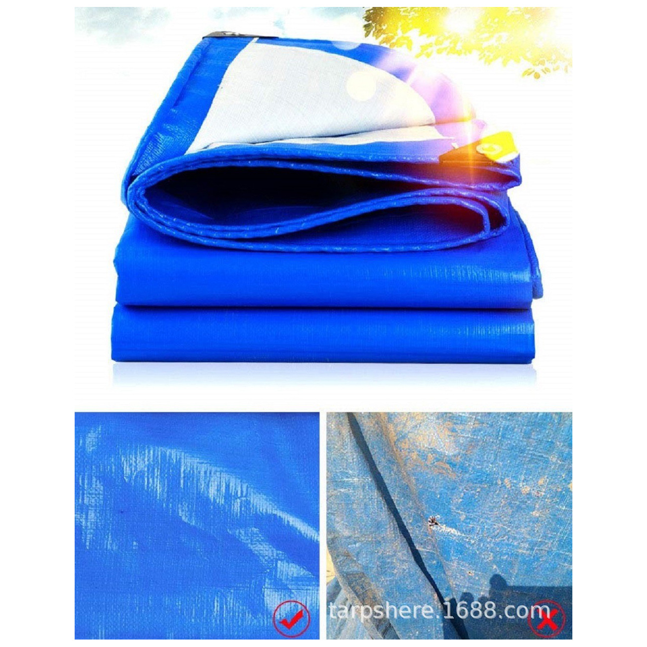 出口美国蓝色PVC加厚涂塑篷布 卡车货场防水盖布 防雨油布三防布