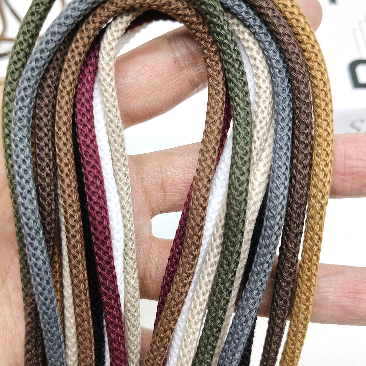 490 colores opcionales de 5mm ganchillo de fantasía poliéster teñido núcleo de pantalones deportivos cintura cuerda de ropa cuerda de extracción cuerda de sombrero