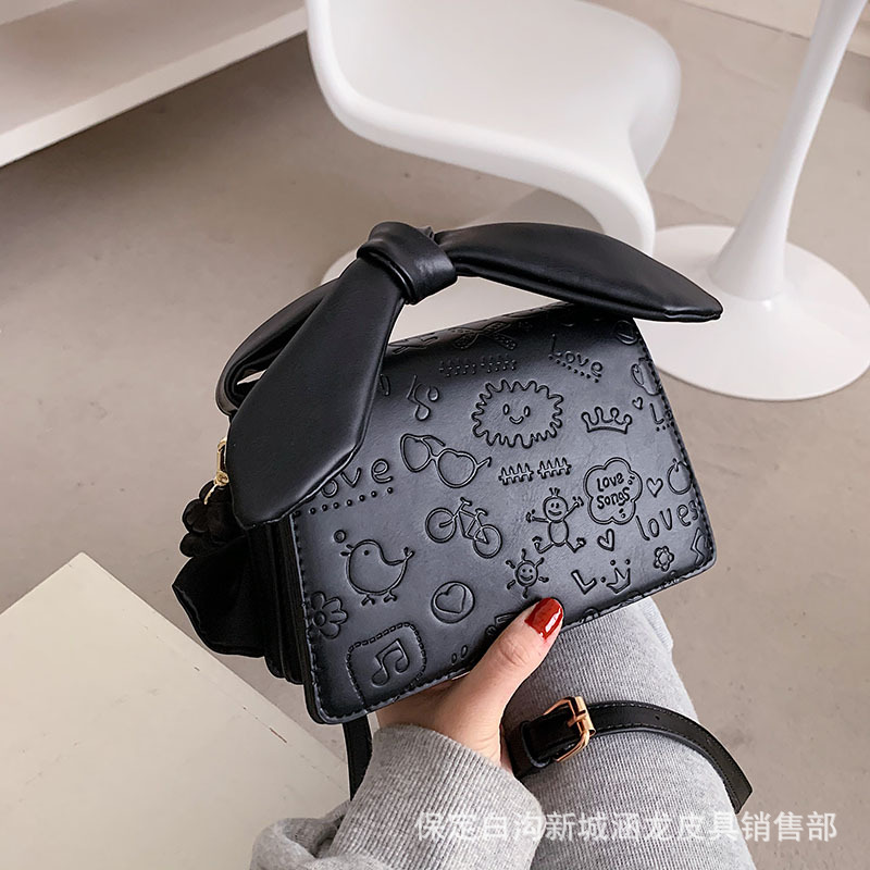 Korean Edition fashion Little bag Female bag new pattern 2021 Spring and summer portable The single shoulder bag Embossing Messenger Western style Square bag