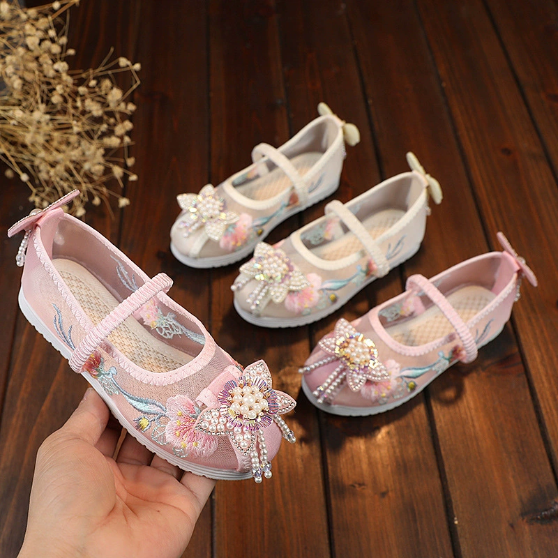 Hanfu вышитая обувь для девочек старая пекинская обувь из ткани