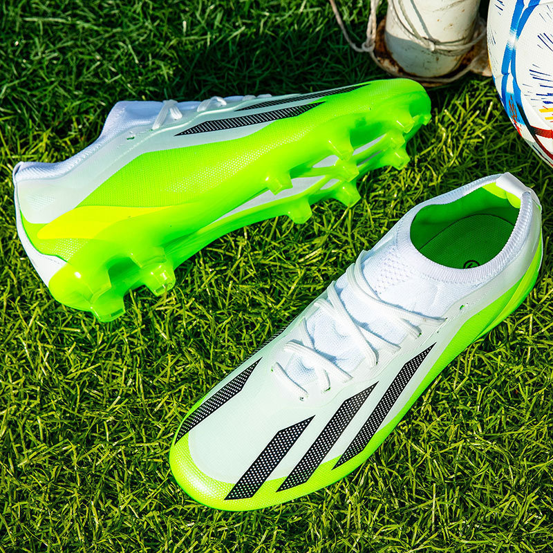 Cross-border Messi X10 Putian zapatos de fútbol hombres de corte bajo entrenamiento de juego de estudiantes AG tachuelas zapatillas de hierba