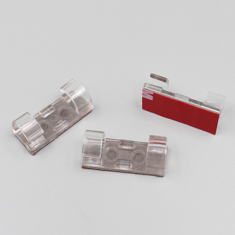 透明墙面免钉自粘布线扣 网线排插整理线夹 双面胶爬墙电线固定器