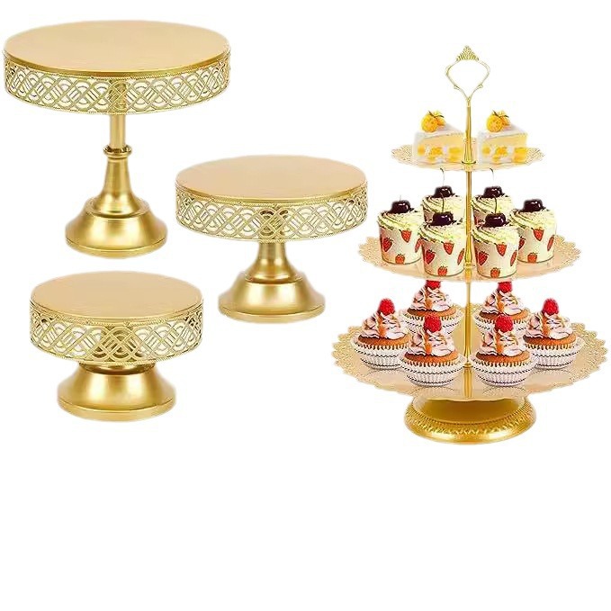 Transfronterizos Amazon temu postre estante de exhibición bandeja de pastel estante de pastel diseño de cumpleaños