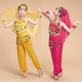 六一儿童印度舞演出服新款套装幼儿肚皮舞表演服女童天竺少女服装