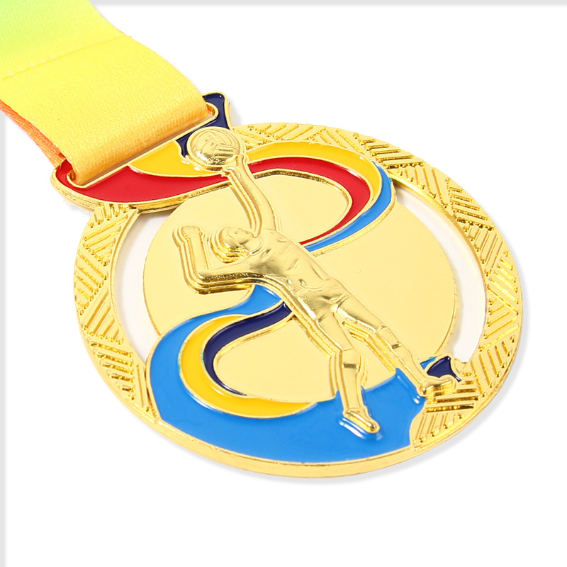 Medalla de metal Voleibol Baloncesto Juegos Escolares Juegos Corporativos Competiciones Comunitarias Oro y Plata Bronce Medalla de Honor