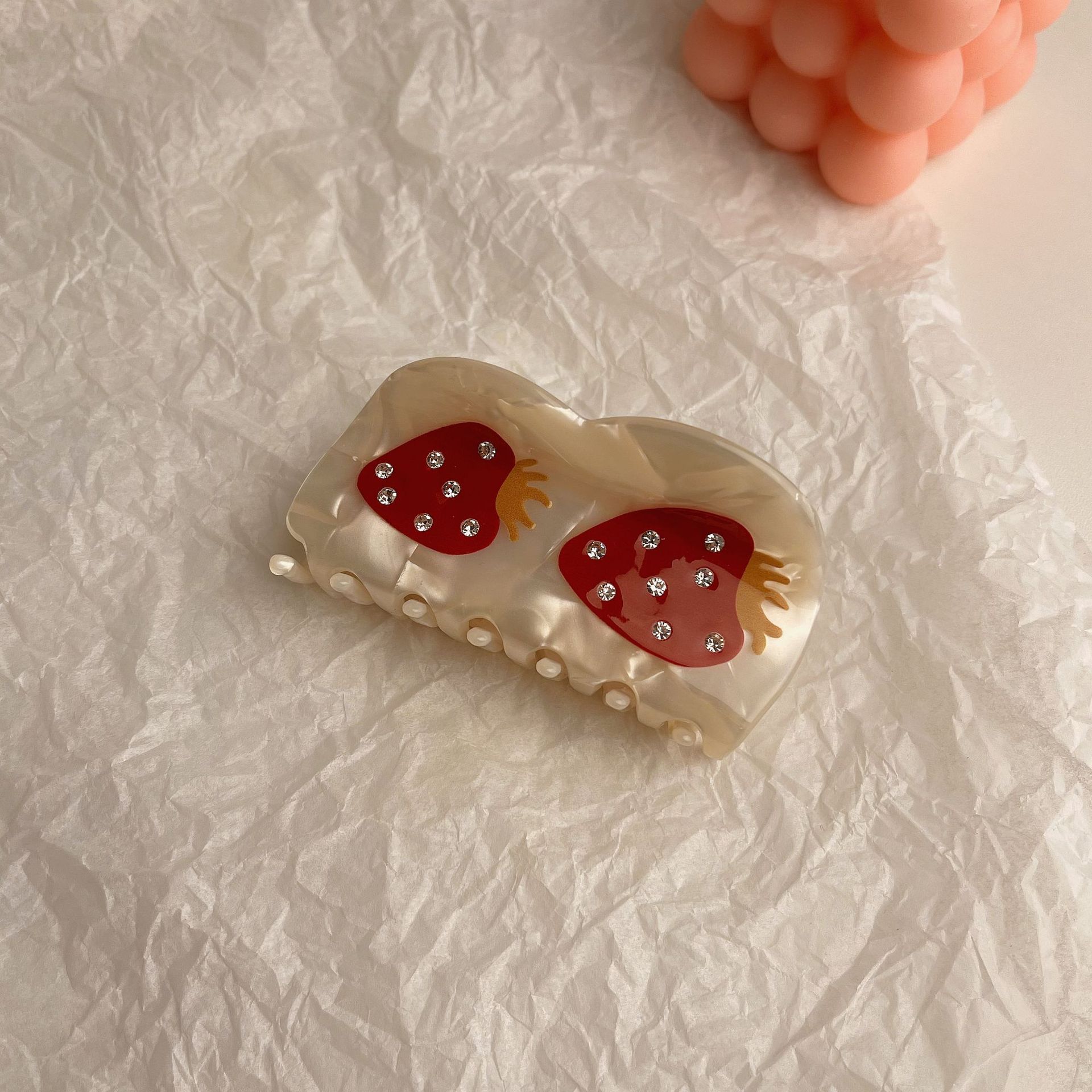 Mignon Fruit Feuilles D'acétate Placage Griffes De Cheveux 1 Pièce display picture 2