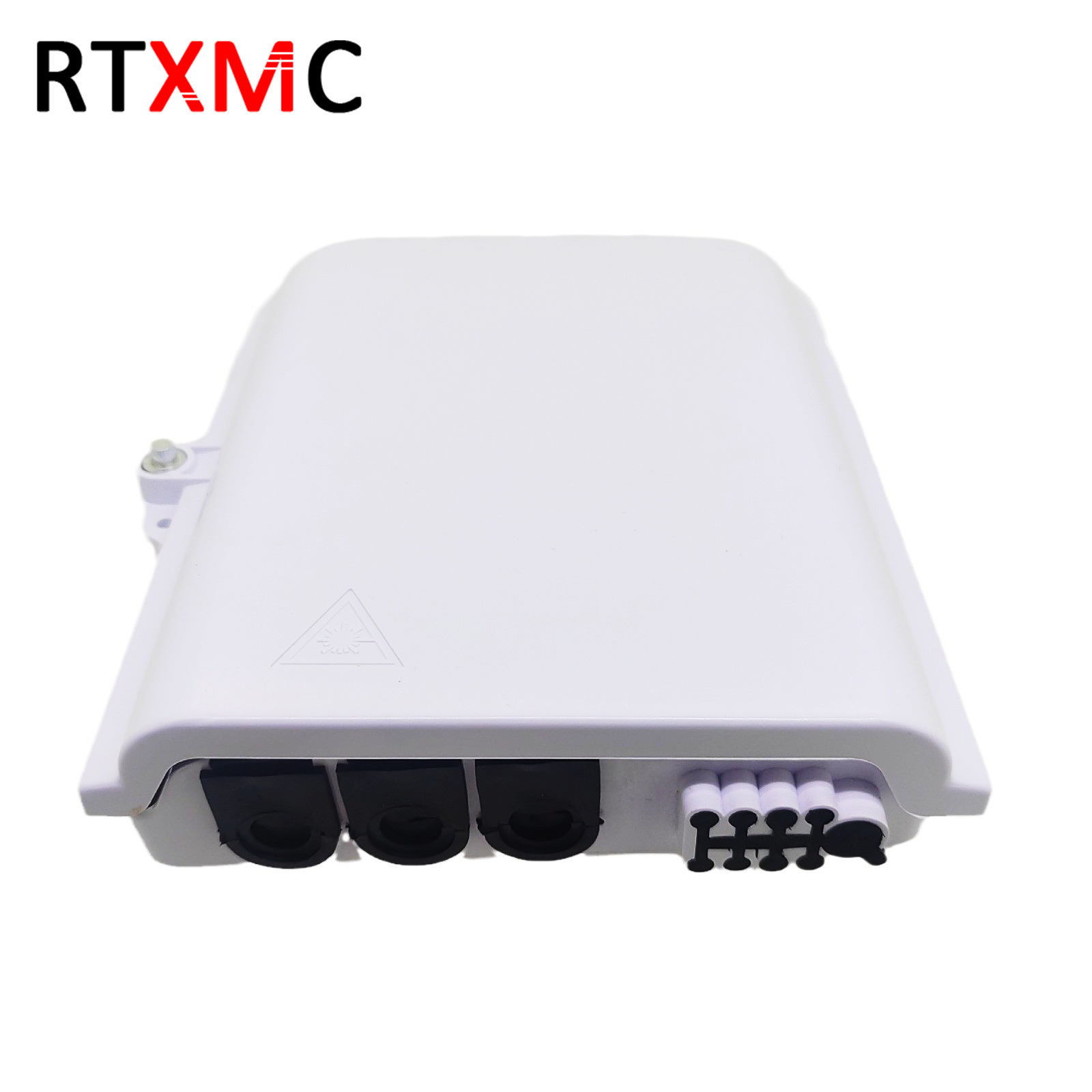 8芯分纤箱外贸款光分路器分光箱PLC壁挂抱杆1分4 8插片式光纤箱