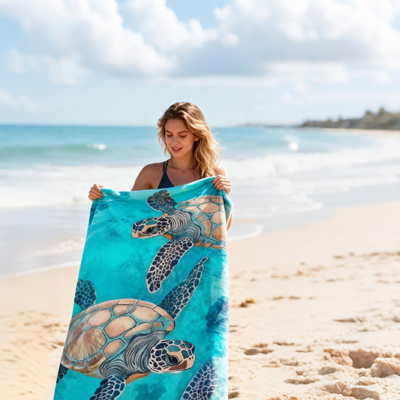 Microvezelhanddoek voor grensoverschrijdende verzending, groothandel in bedrukte sneldrogende badhanddoeken voor zwemmen en strand._voghion.com