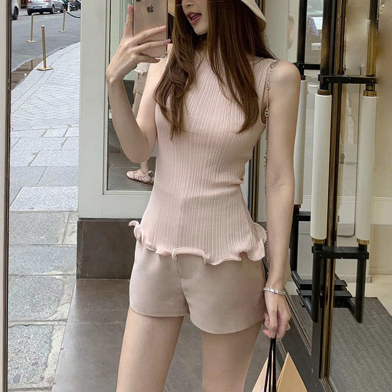 In Stock Hiroshima Love_“Breathable” 140-Count Ultra-Fine Petal Hem Sleeveless Top In Stock Hiroshima Love_“Breathable” 140-Count Ultra-Fine Petal Hem Sleeveless Top