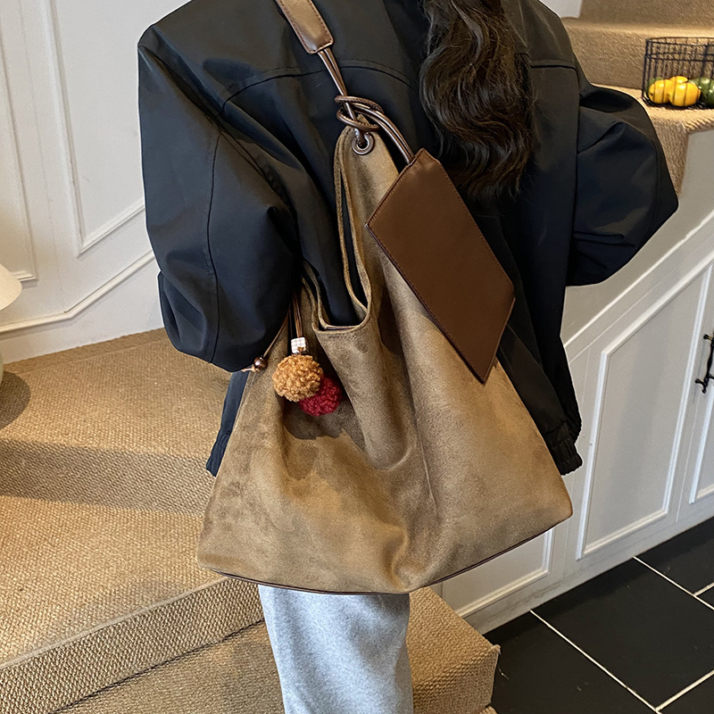 Bolsa de caimón transfronteriza de gran capacidad 2025, otoño y invierno, nueva moda coreana retro bolsas de brazo, bolsas de hombro de moda