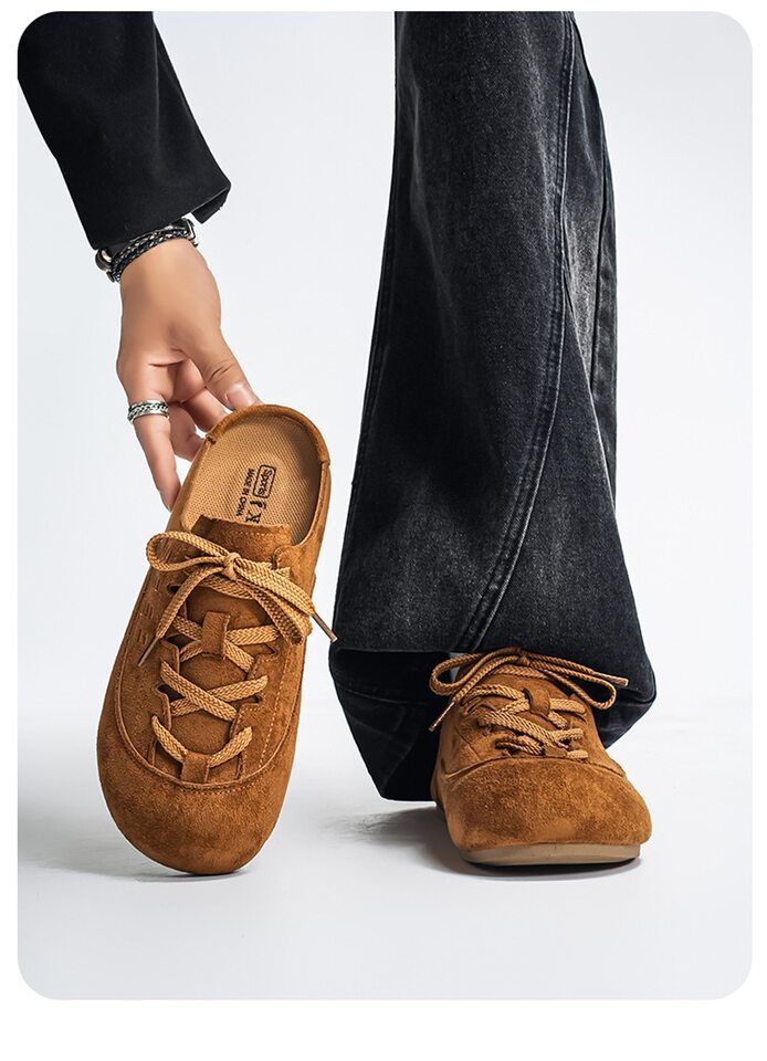 Dép bít mũi nam kiểu Birkenstock quai hậu không gót, chống trượt chịu mài mòn, đi ngoài trời mùa thu — K7788 Hạt dẻ, K7788 thẻ chi tiết 7