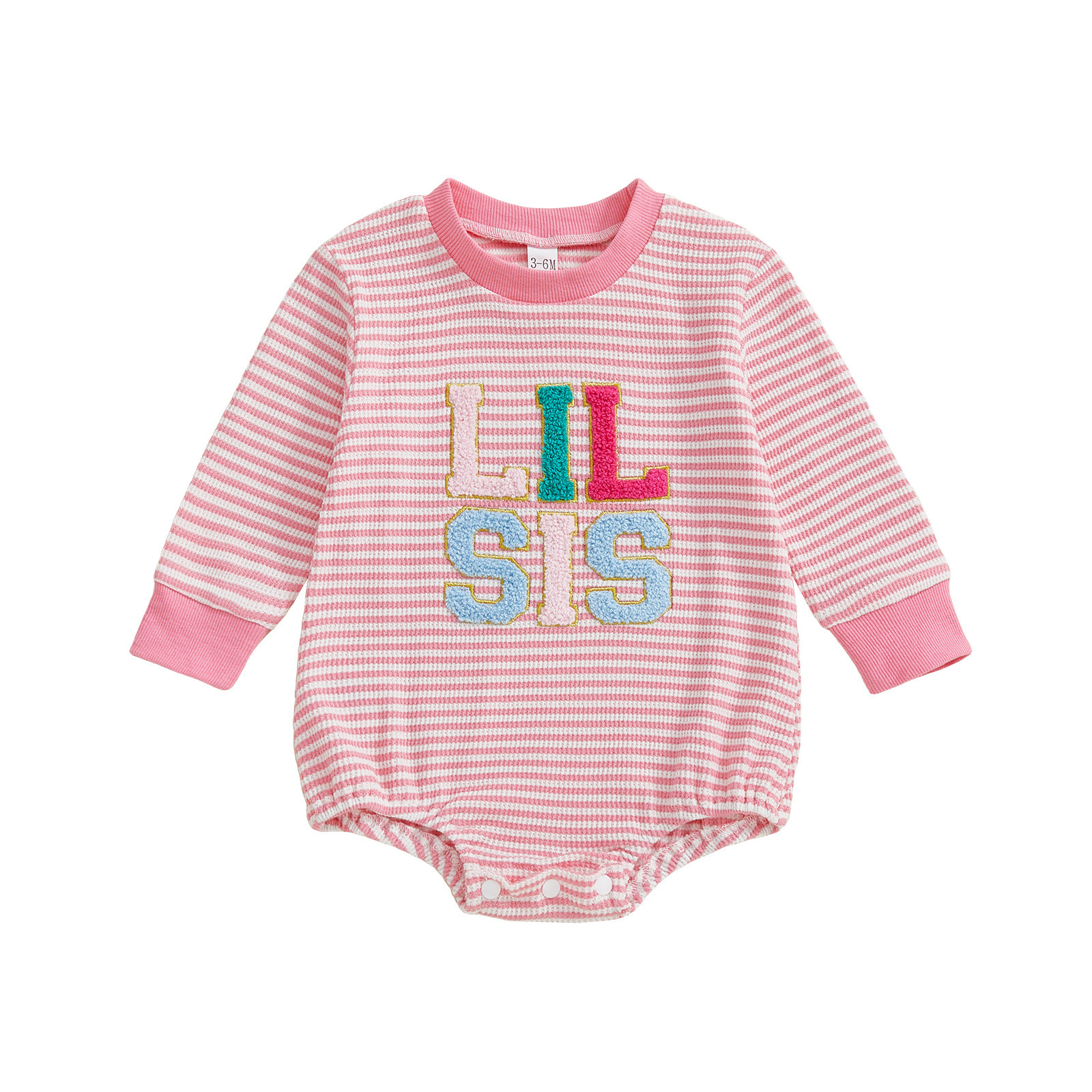 Grenouillère sweatshirt à texture gaufrée pour bébé fille_voghion.com