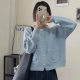 Single Breasted Sweater Women's Autumn New Round Neck Sweet Age-reducing Fashion Stylish Lazy Style Knitted Jacket for Women
